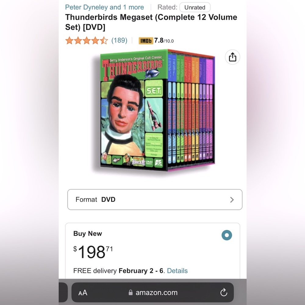 Thunderbirds Megaset (Complete 12 Volume Set) [DVD] Sealed